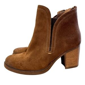 Bos. & Co. Belfield Waterproof Brown Suede Heeled Chelsea Boots Size 39 EU/US 8